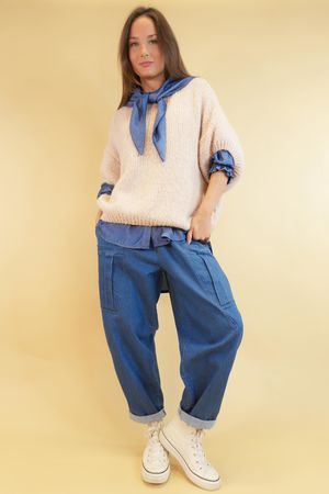  Big Softie Cap Sleeve Knit Top Ballet